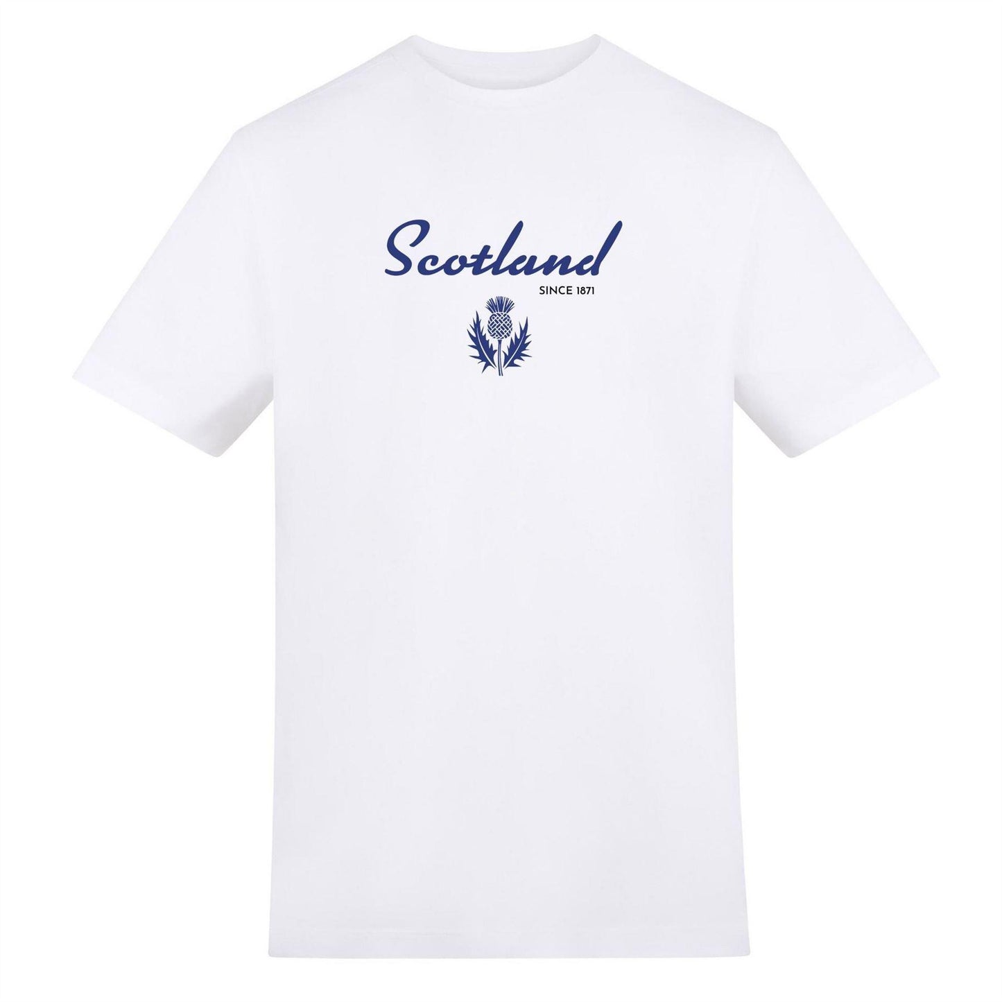 White - Front - AWD Unisex Adult Scotland Since 1871 T-Shirt