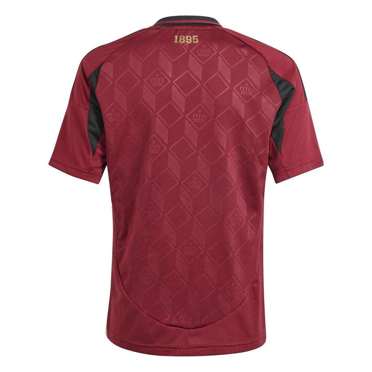 Red - Back - Adidas Childrens-Kids 2024 Belgium Home Shirt