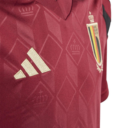 Red - Lifestyle - Adidas Childrens-Kids 2024 Belgium Home Shirt