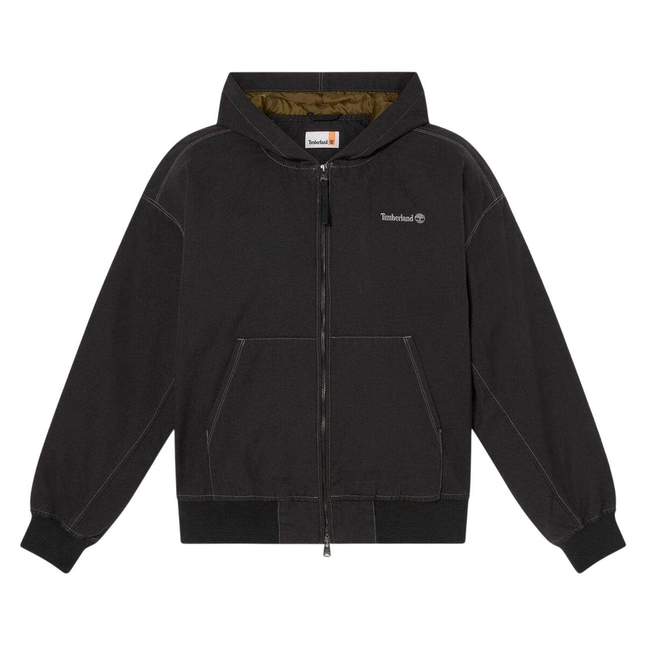 Black - Front - Timberland Unisex Adult Regular Full Zip Hoodie
