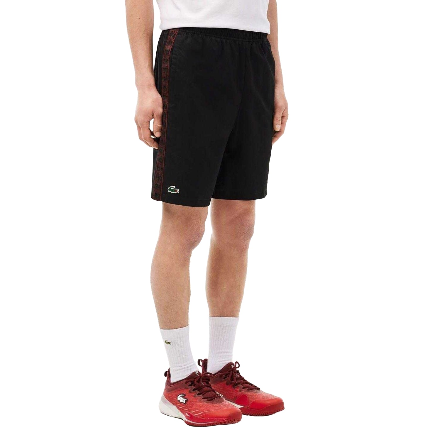Black - Lifestyle - Lacoste Mens Diamond Taffeta Tennis Shorts