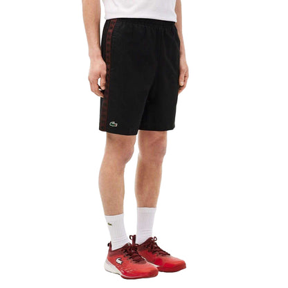 Black - Lifestyle - Lacoste Mens Diamond Taffeta Tennis Shorts