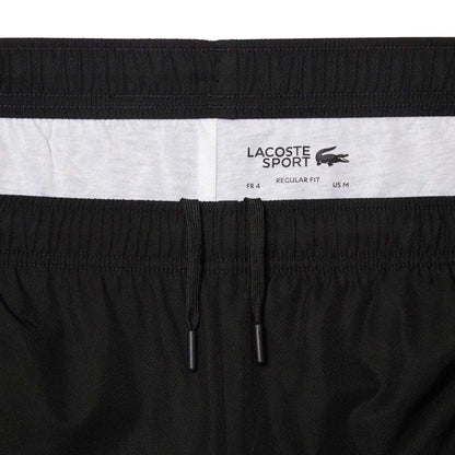 Black - Pack Shot - Lacoste Mens Diamond Taffeta Tennis Shorts