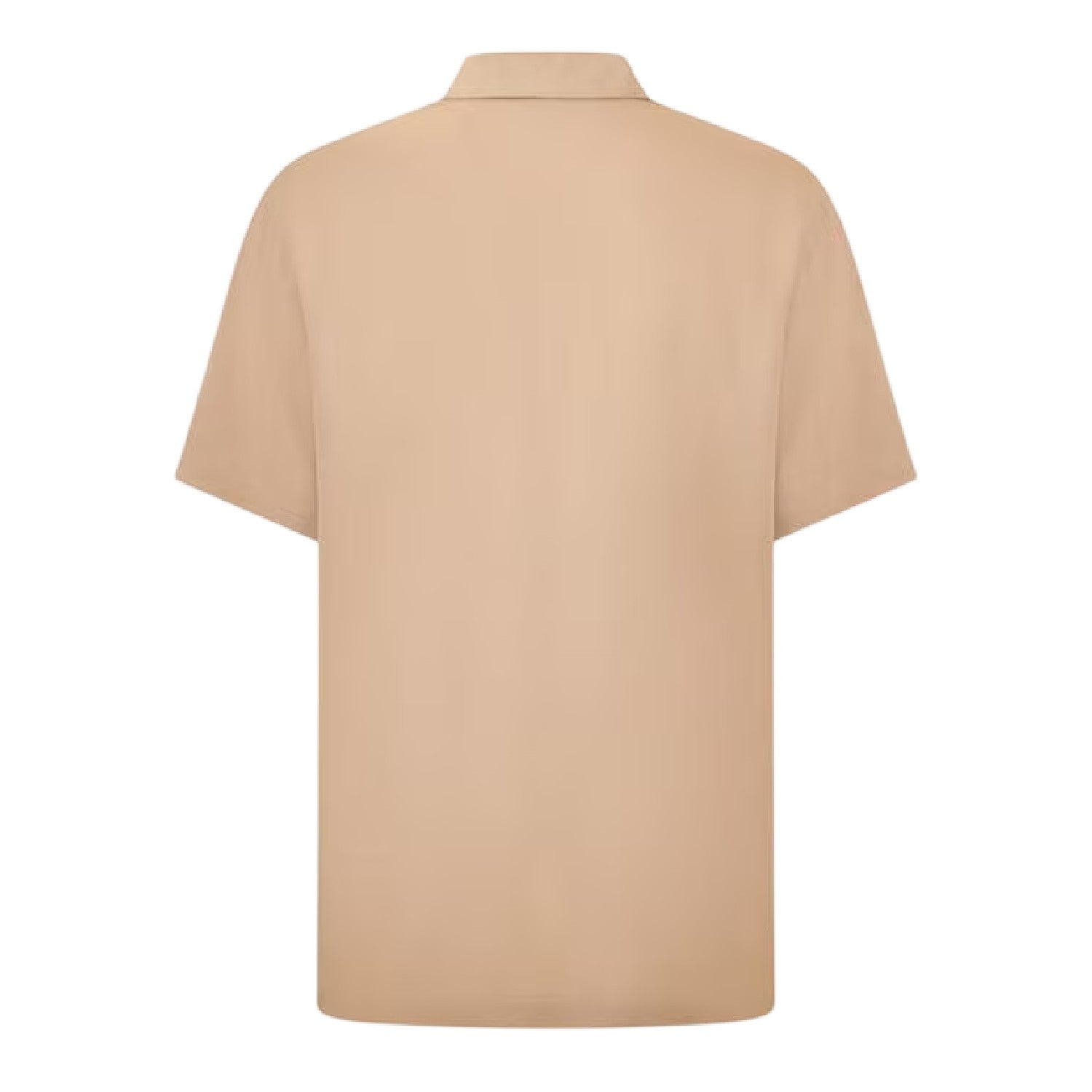 Beige - Back - Boss Mens Logo Short-Sleeved Shirt