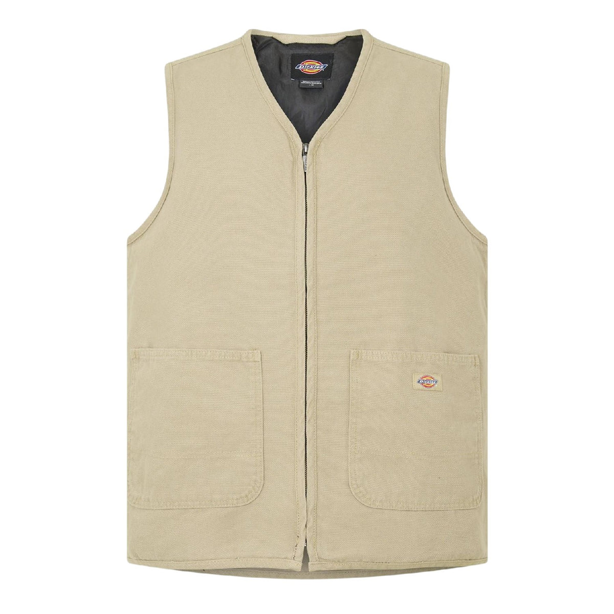 Desert Sand - Front - Dickies Mens Canvas Sleeveless Gilet