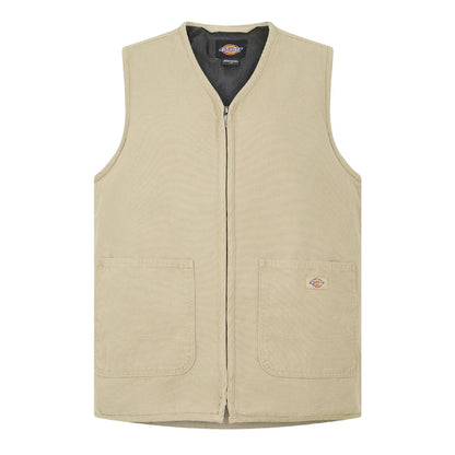 Desert Sand - Front - Dickies Mens Canvas Sleeveless Gilet
