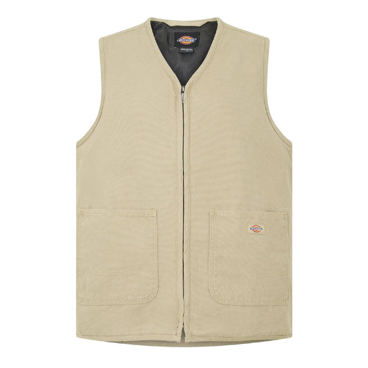 Desert Sand - Front - Dickies Mens Canvas Sleeveless Gilet