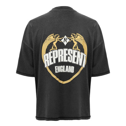 Black - Back - Represent Mens Angel Oversized T-Shirt