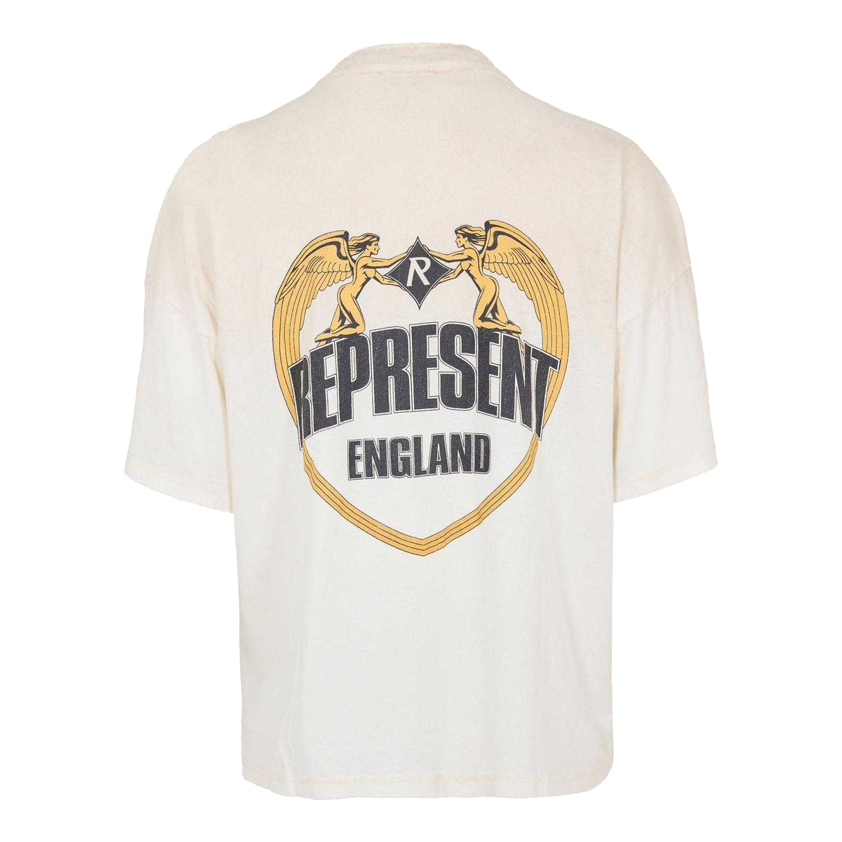 Washed-Ecru - Back - Represent Mens Angel Oversized T-Shirt