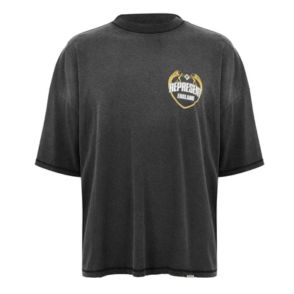 Black - Front - Represent Mens Angel Oversized T-Shirt