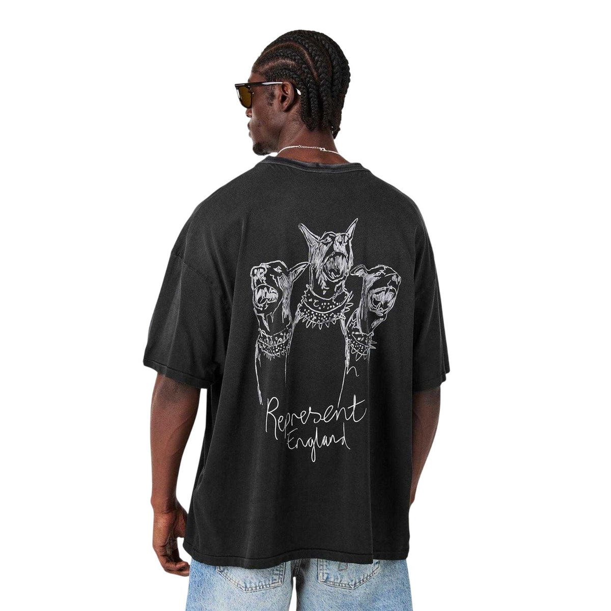 Black - Lifestyle - Represent Mens Oversized T-Shirt