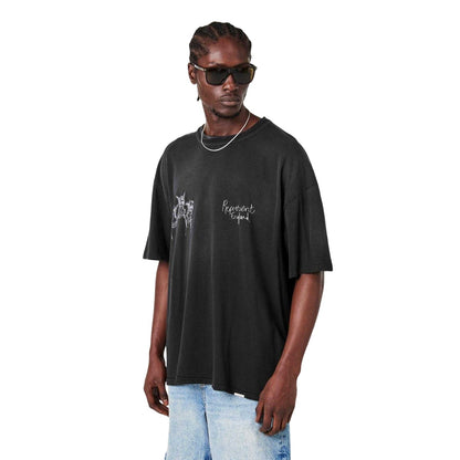 Black - Pack Shot - Represent Mens Oversized T-Shirt