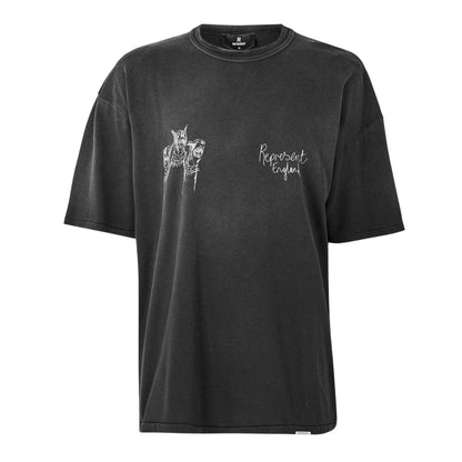 Black - Front - Represent Mens Oversized T-Shirt
