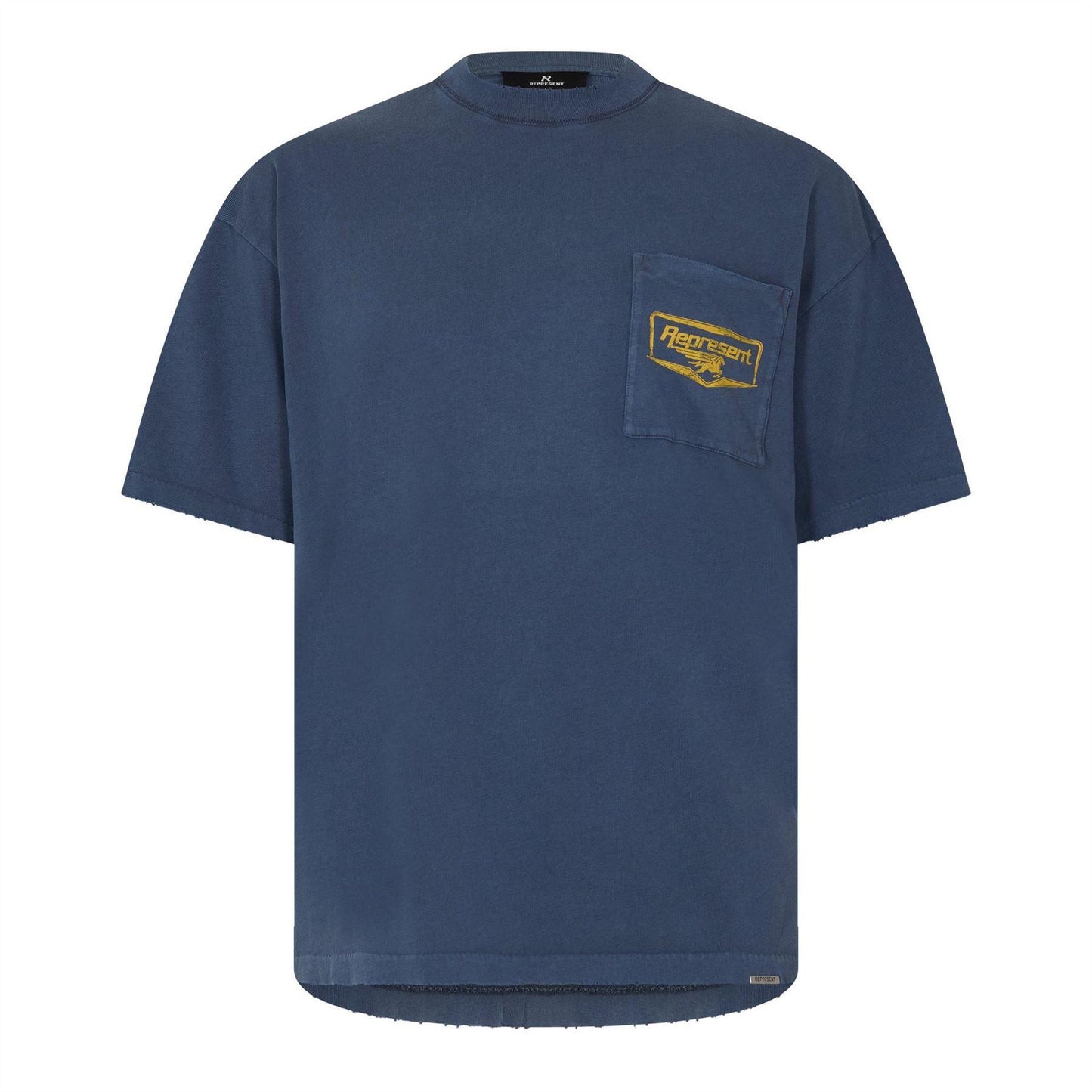 Indigo - Front - Represent Mens Graphic Print Oversized T-Shirt