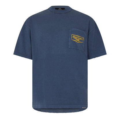 Indigo - Front - Represent Mens Graphic Print Oversized T-Shirt