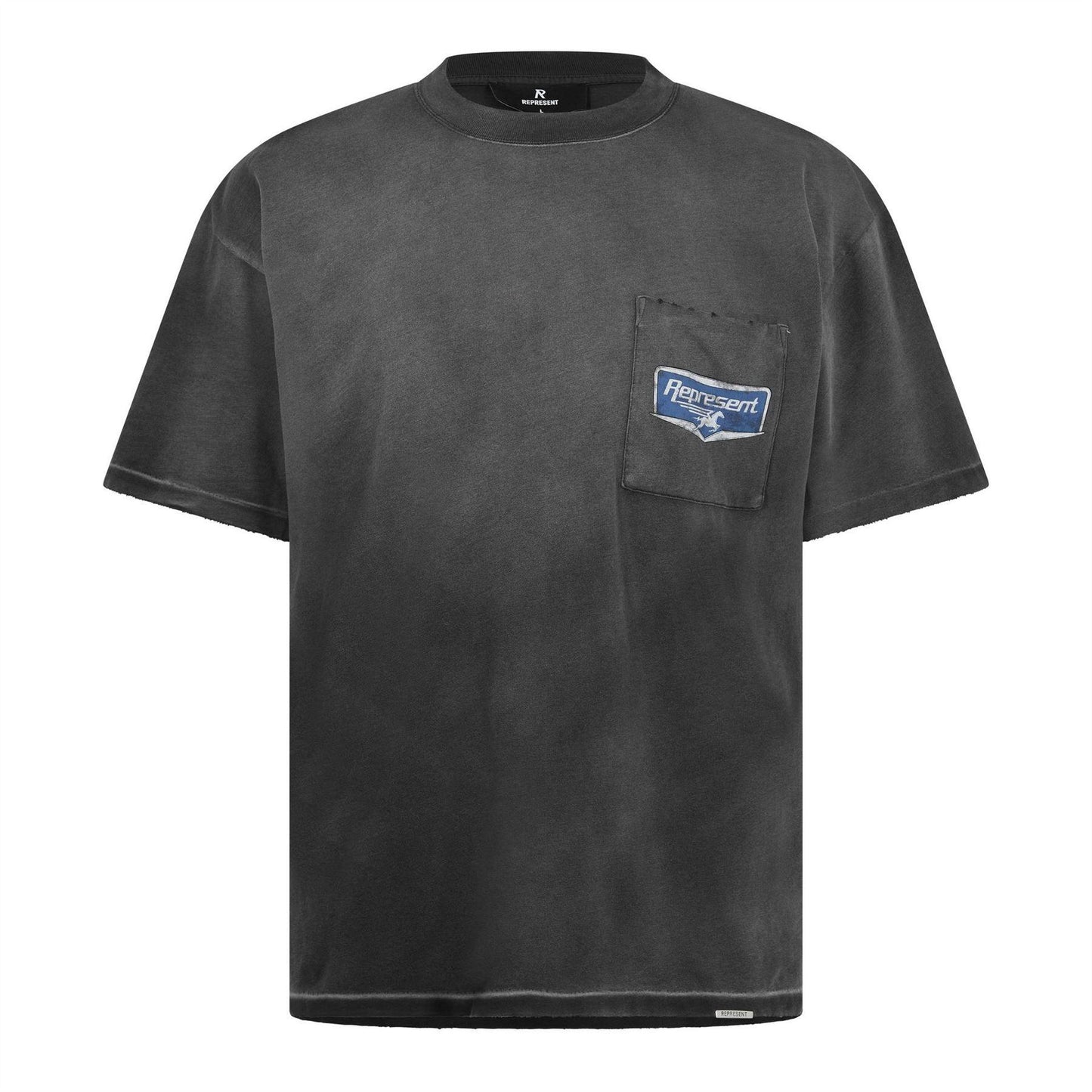 Black - Front - Represent Mens Graphic Print Oversized T-Shirt