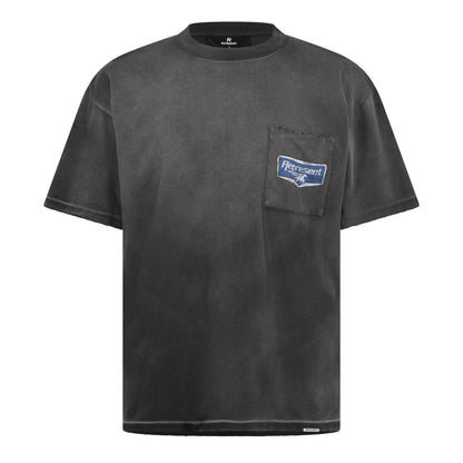 Black - Front - Represent Mens Graphic Print Oversized T-Shirt