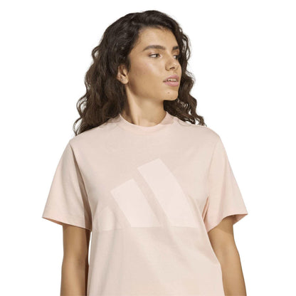Blush Pink-Pink - Side - Adidas Womens-Ladies Relaxed Fit T-Shirt