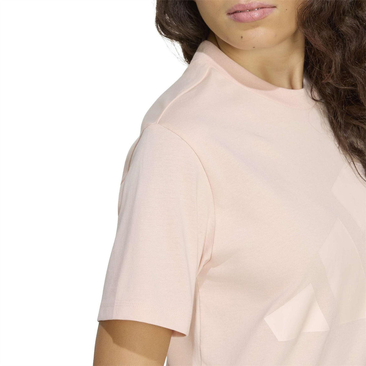 Blush Pink-Pink - Lifestyle - Adidas Womens-Ladies Relaxed Fit T-Shirt