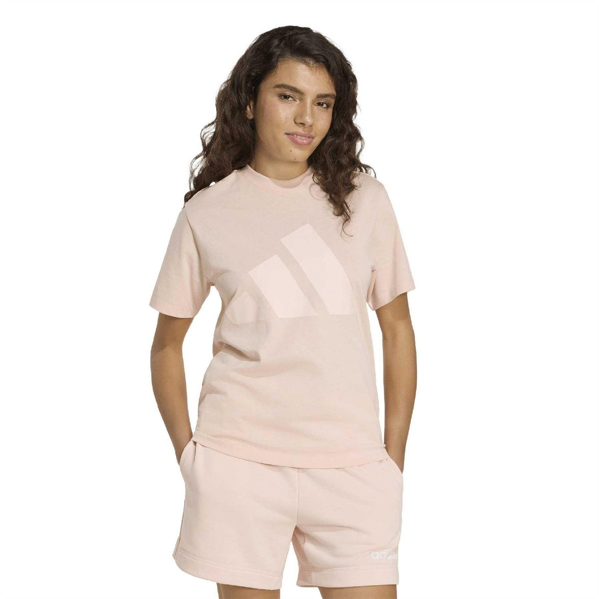Blush Pink-Pink - Pack Shot - Adidas Womens-Ladies Relaxed Fit T-Shirt