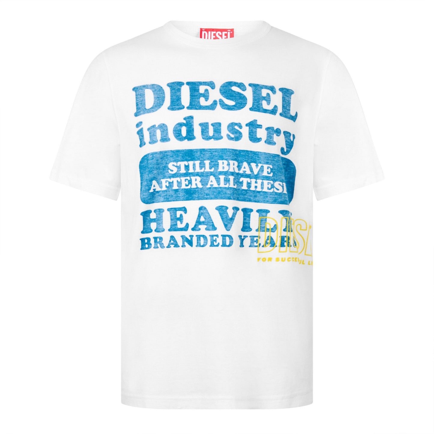 Off White - Front - Diesel Mens Still Brave T-Shirt