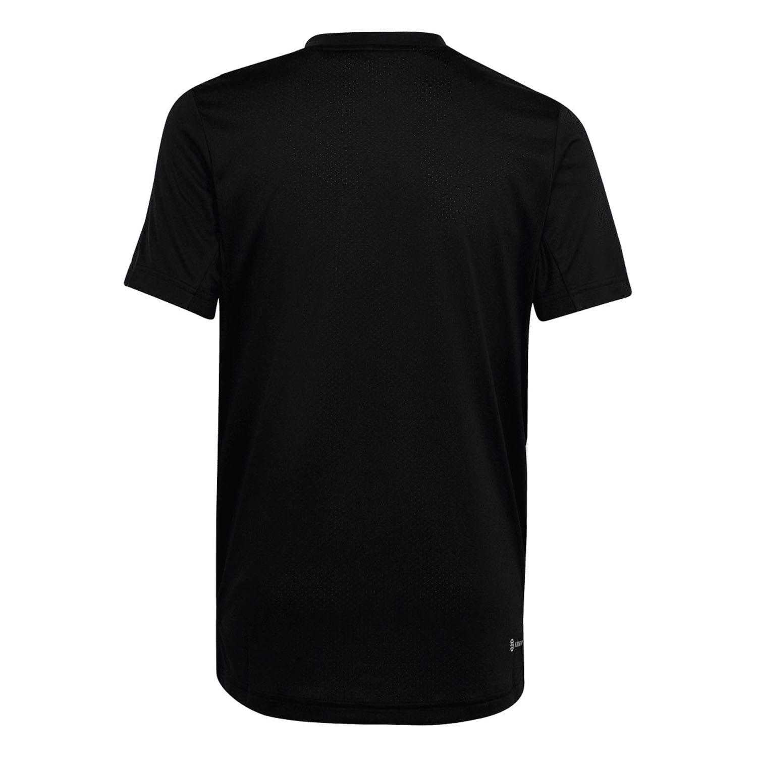 Black - Back - Adidas Childrens-Kids Club Tennis T-Shirt