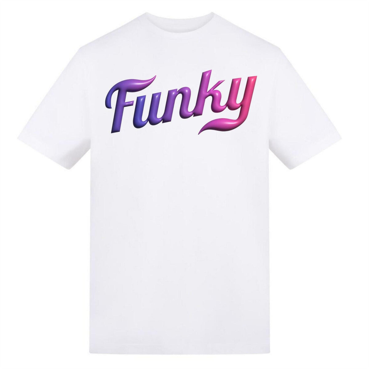 White - Front - AWD Unisex Adult Funky T-Shirt