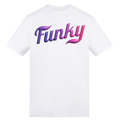 White - Front - AWD Unisex Adult Funky T-Shirt