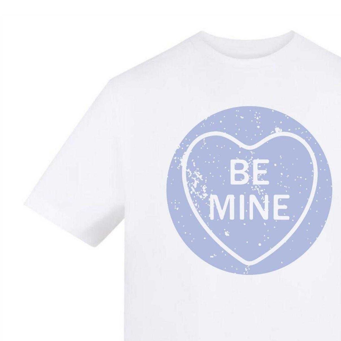 White - Side - AWD Unisex Adult Be Mine Valentine`s Day T-Shirt