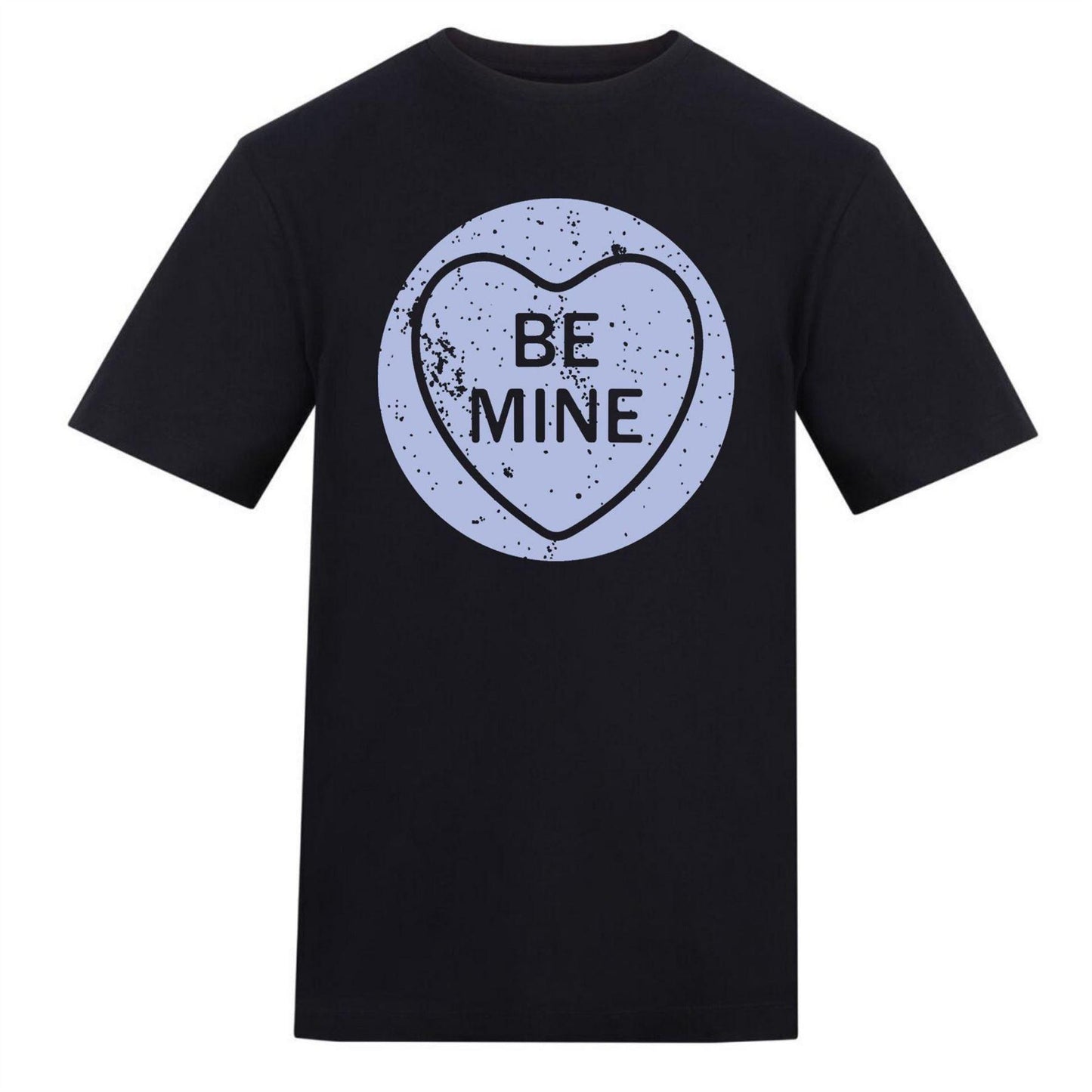 Black - Front - AWD Unisex Adult Be Mine Valentine`s Day T-Shirt
