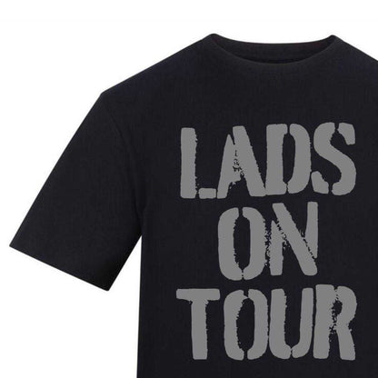 Black - Side - AWD Unisex Adult Lads On Tour T-Shirt
