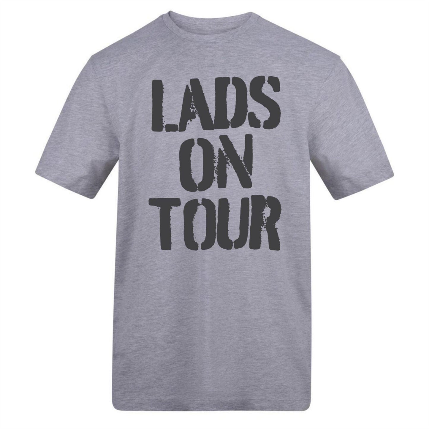 Grey - Front - AWD Unisex Adult Lads On Tour T-Shirt
