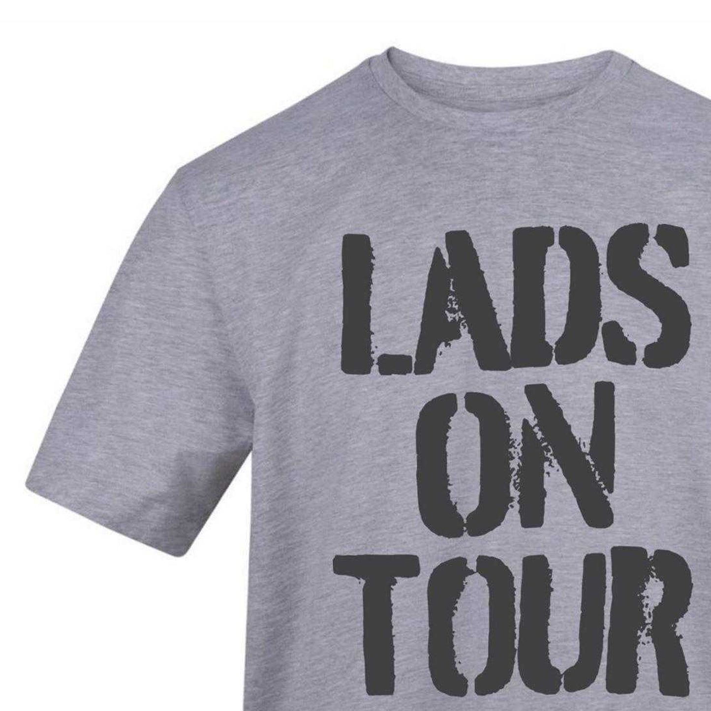 Grey - Side - AWD Unisex Adult Lads On Tour T-Shirt