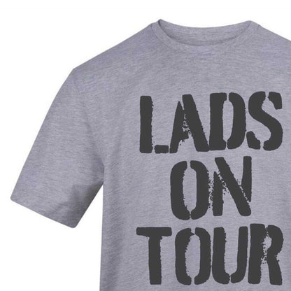 Grey - Side - AWD Unisex Adult Lads On Tour T-Shirt