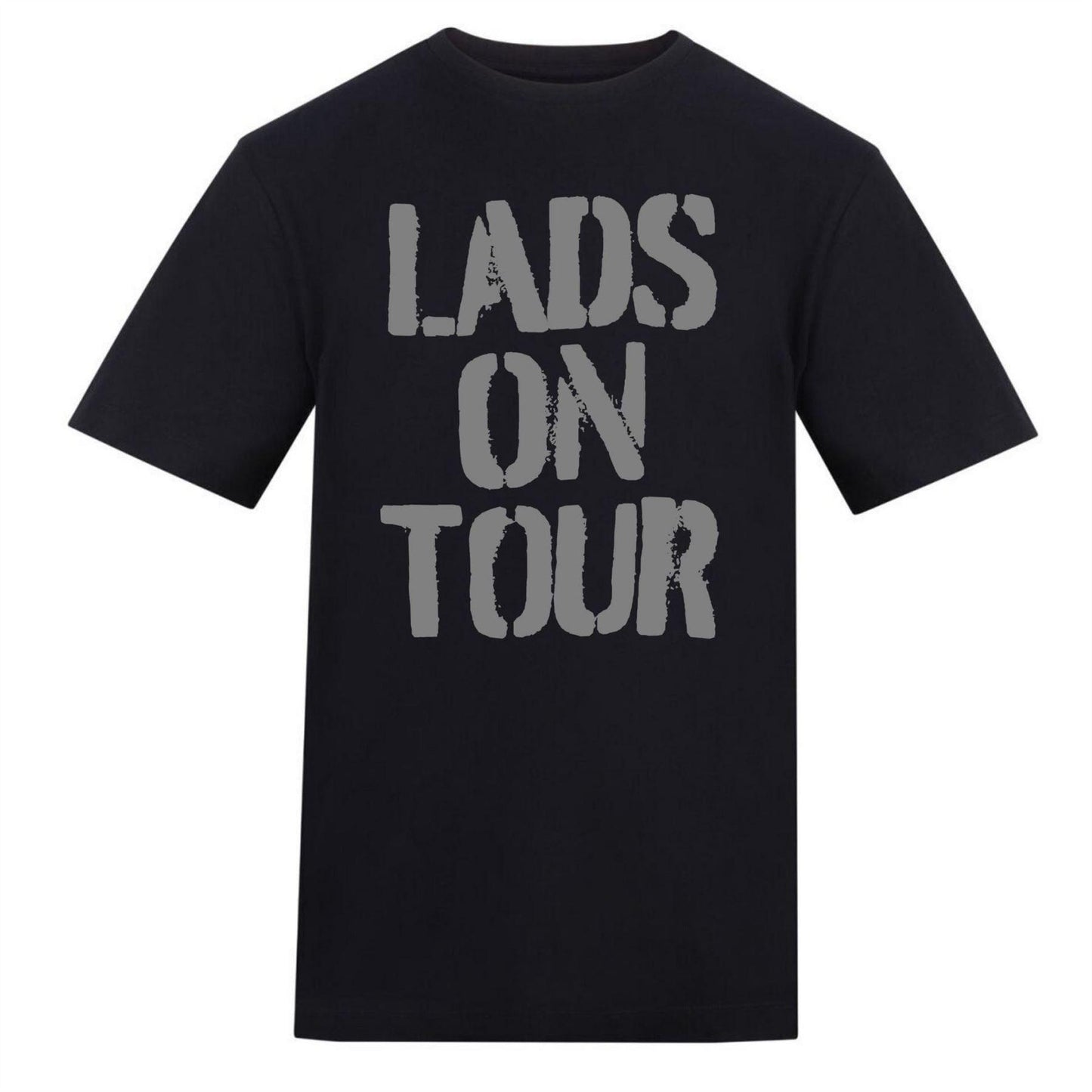 Black - Front - AWD Unisex Adult Lads On Tour T-Shirt