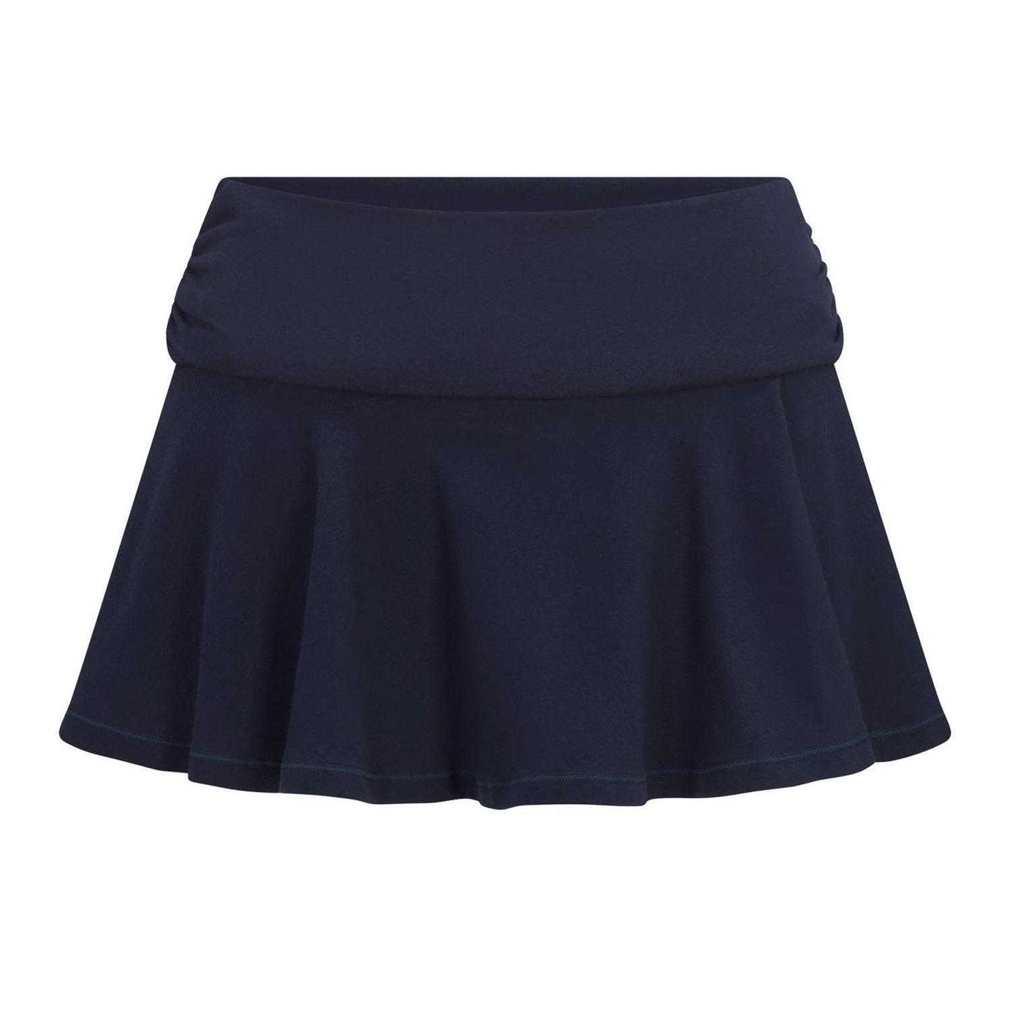 Navy - Front - Skims Womens-Ladies Plain Foldover Skirt