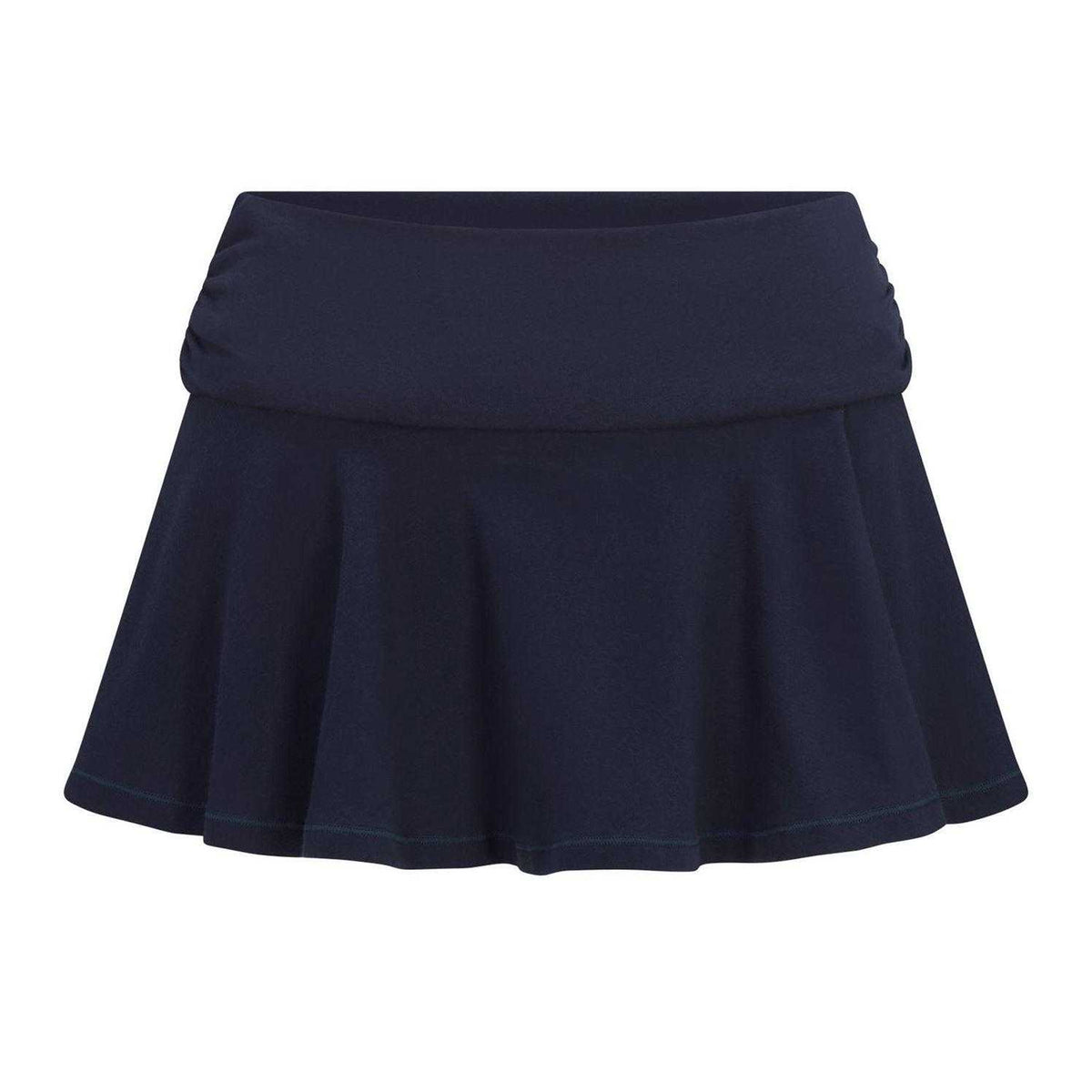 Navy - Front - Skims Womens-Ladies Plain Foldover Skirt