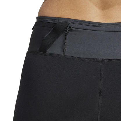 Carbon - Lifestyle - Adidas Womens-Ladies Agravic Trail Logo Running Tights