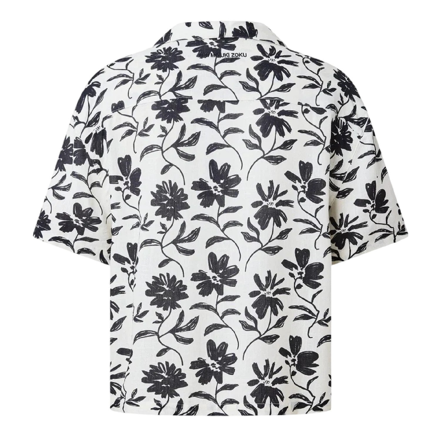 Raw - Back - MKI MIYUKI ZOKU Mens Floral Relaxed Fit Short-Sleeved Bowling Shirt