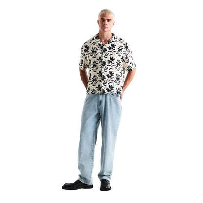 Raw - Lifestyle - MKI MIYUKI ZOKU Mens Floral Relaxed Fit Short-Sleeved Bowling Shirt