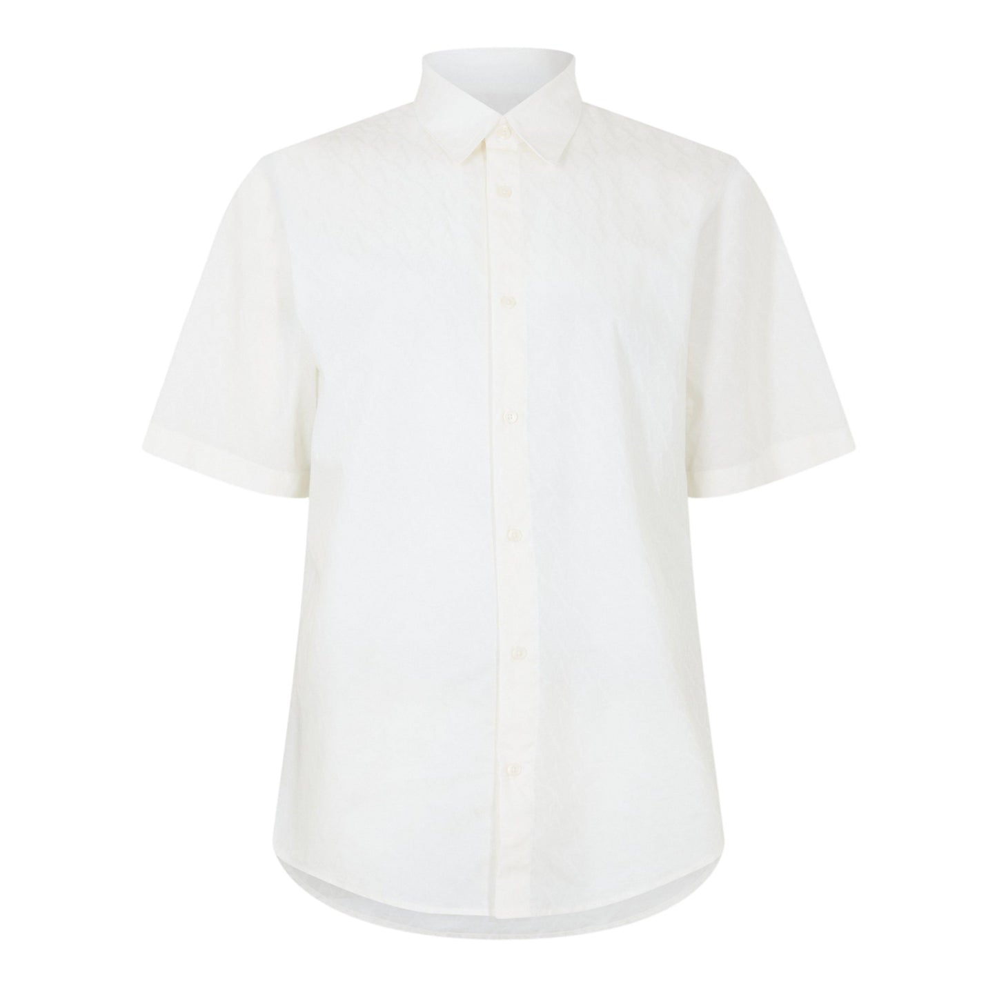 Off White - Front - Armani Exchange Mens Plain Shirt