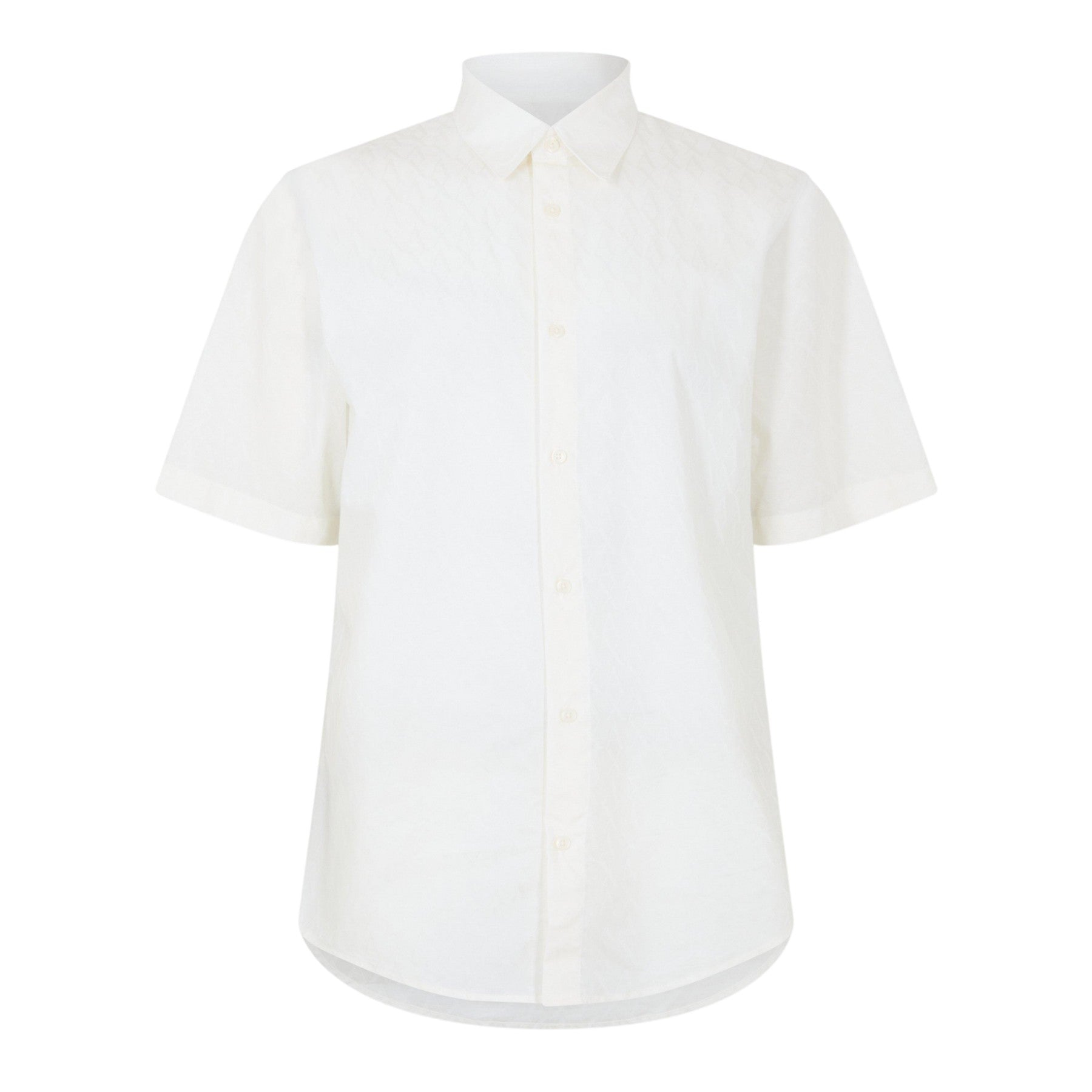 Off White - Front - Armani Exchange Mens Plain Shirt