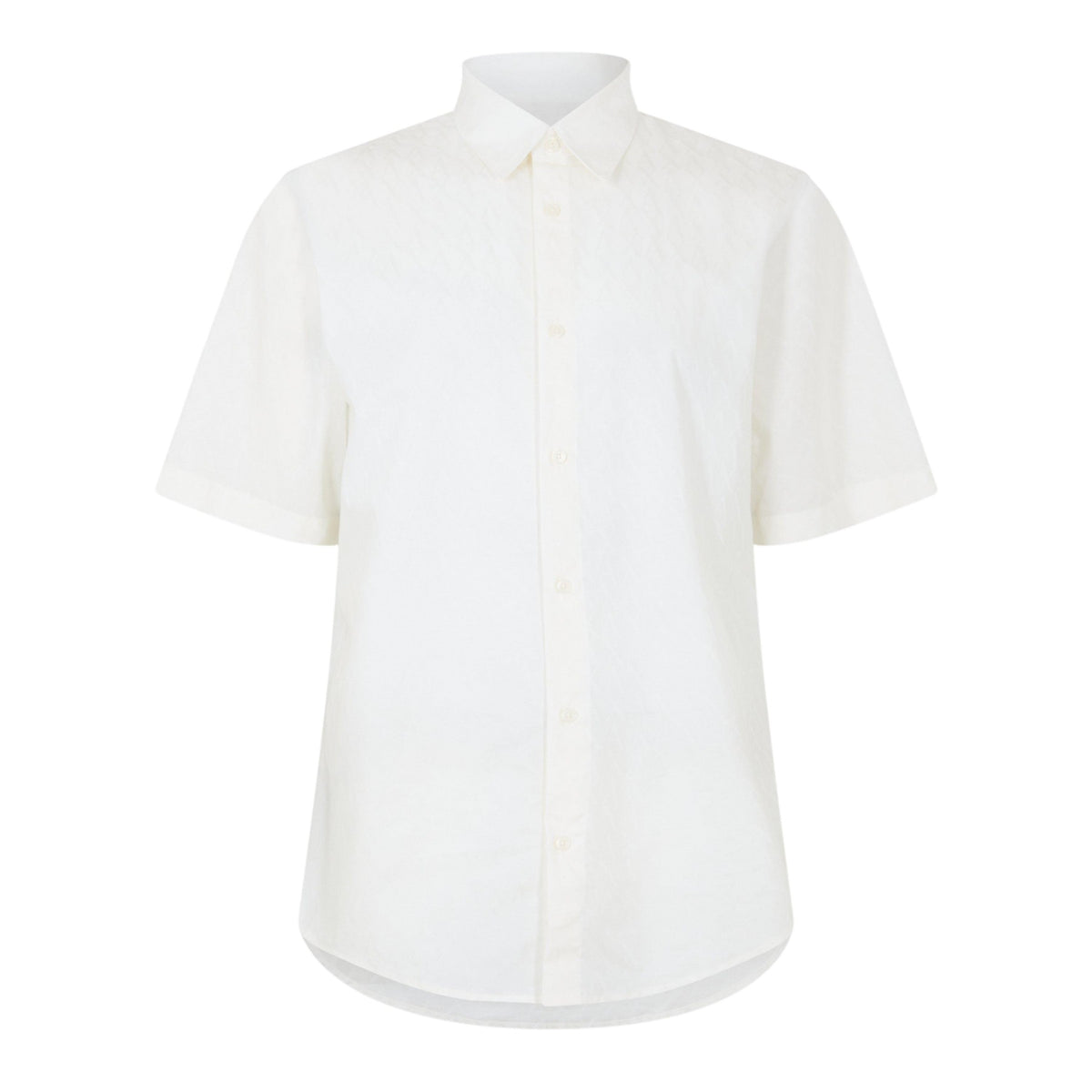 Off White - Front - Armani Exchange Mens Plain Shirt
