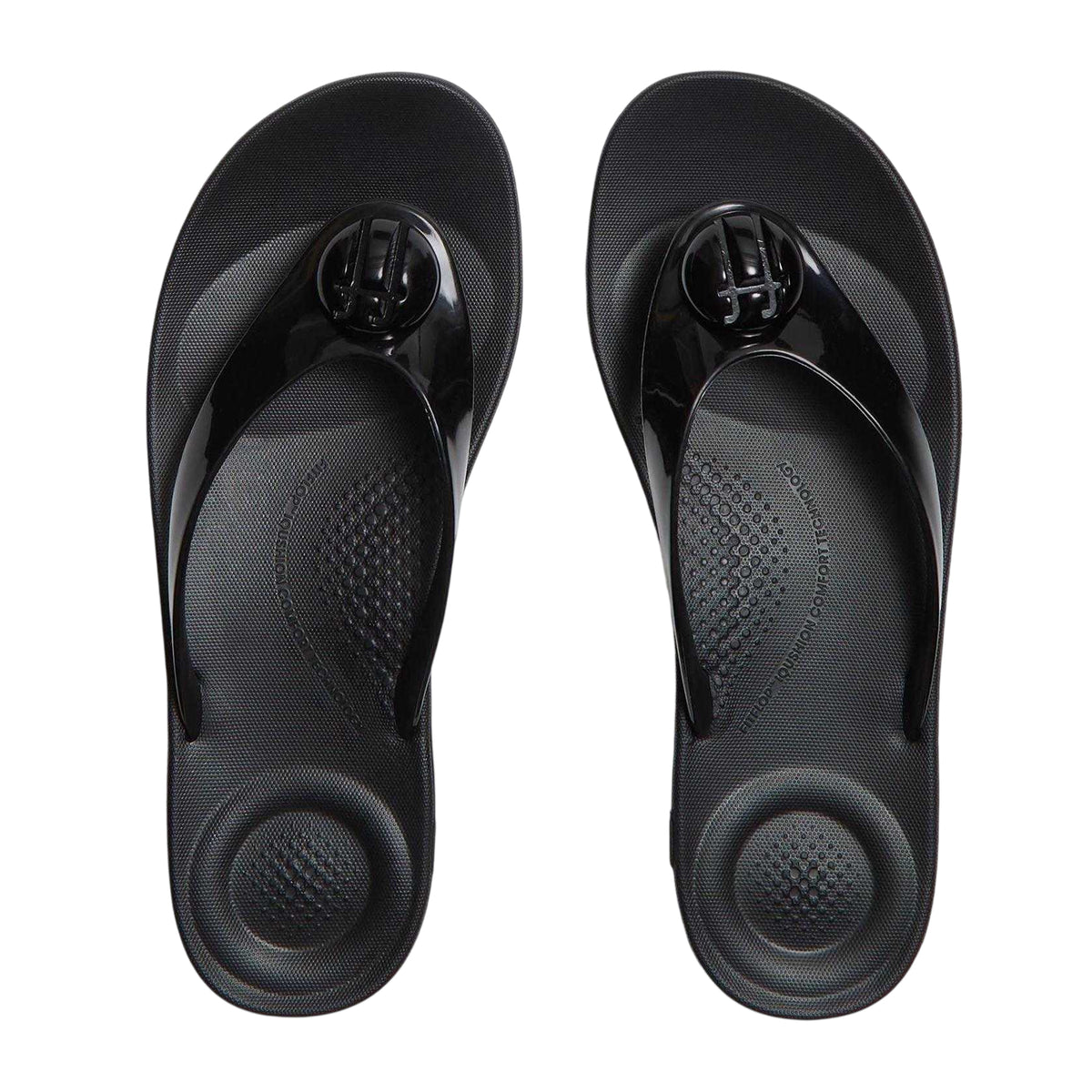 Black - Lifestyle - FitFlop Womens-Ladies Platform Flip Flops
