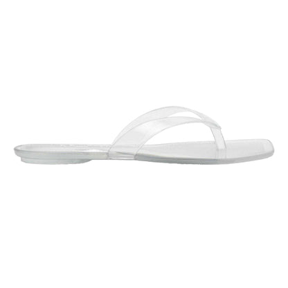 Clear - Front - Steve Madden Womens-Ladies Minimalist Jelly Flat Flip Flops
