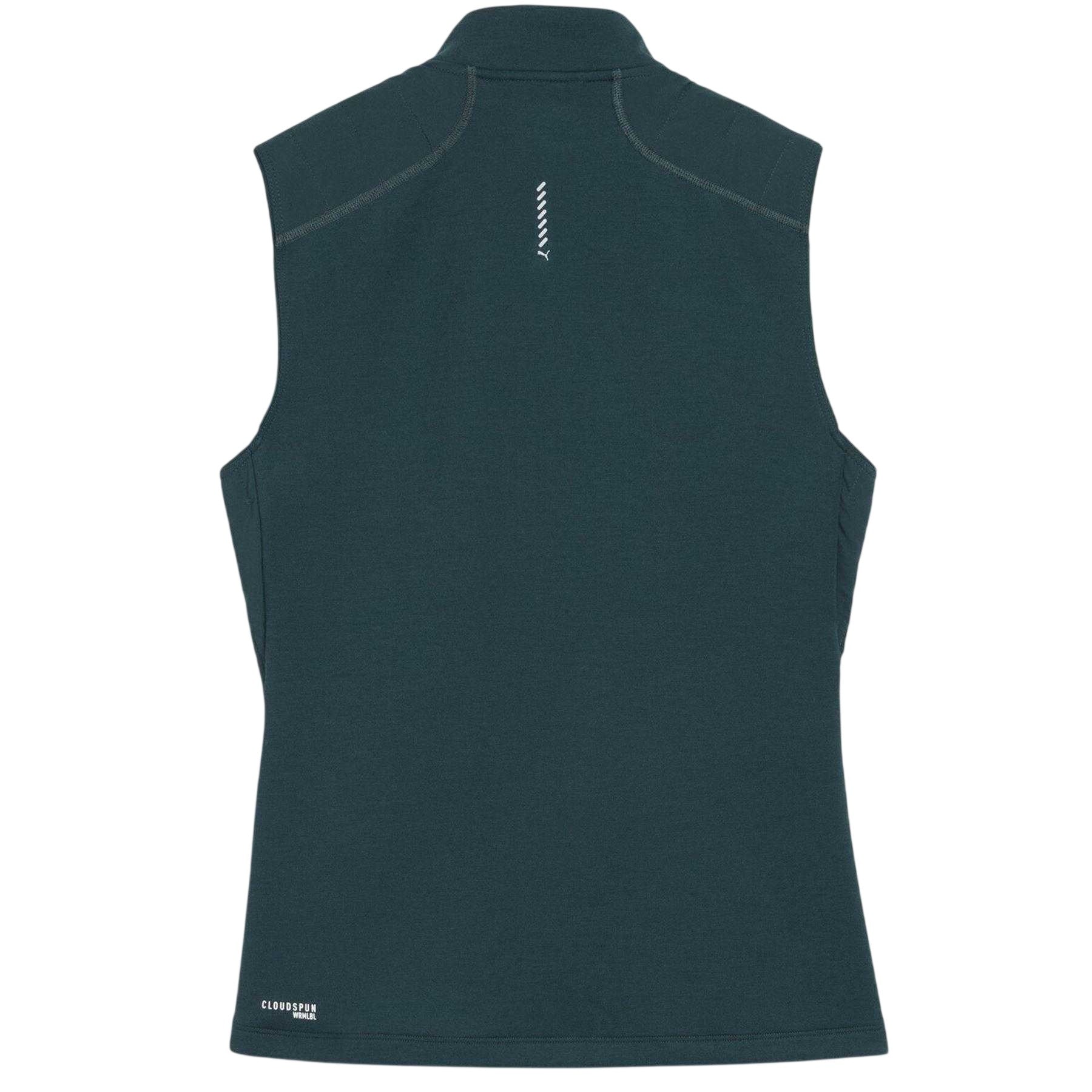 Green - Back - Puma Womens-Ladies Cloudspun Sleeveless Running Vest