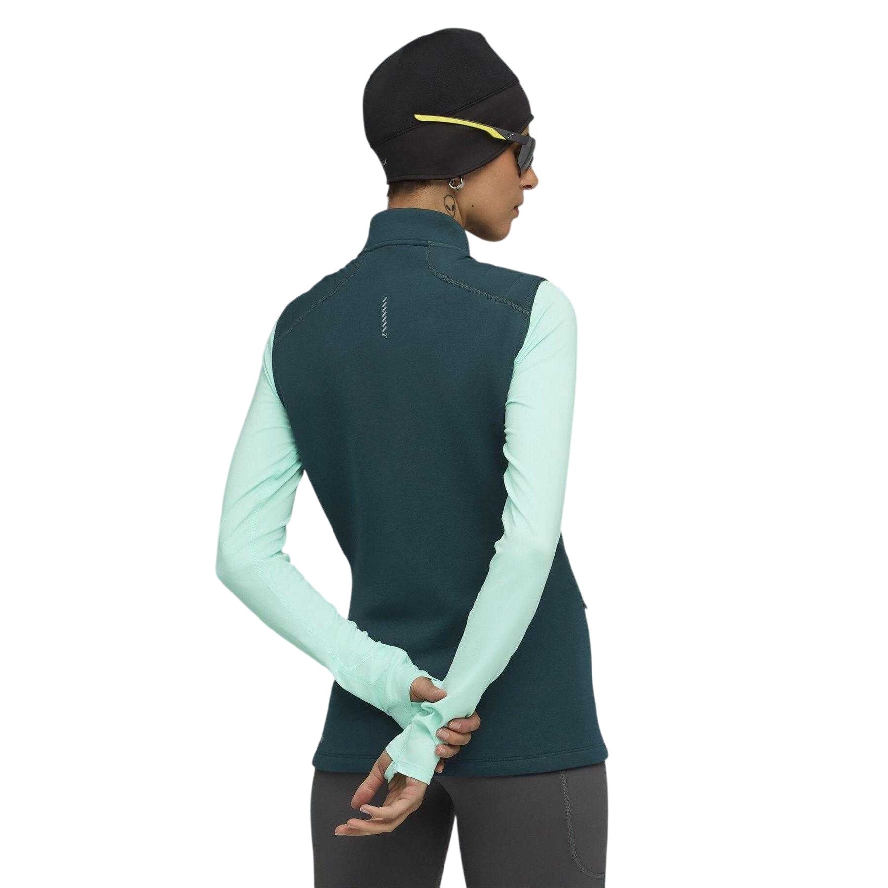 Green - Lifestyle - Puma Womens-Ladies Cloudspun Sleeveless Running Vest
