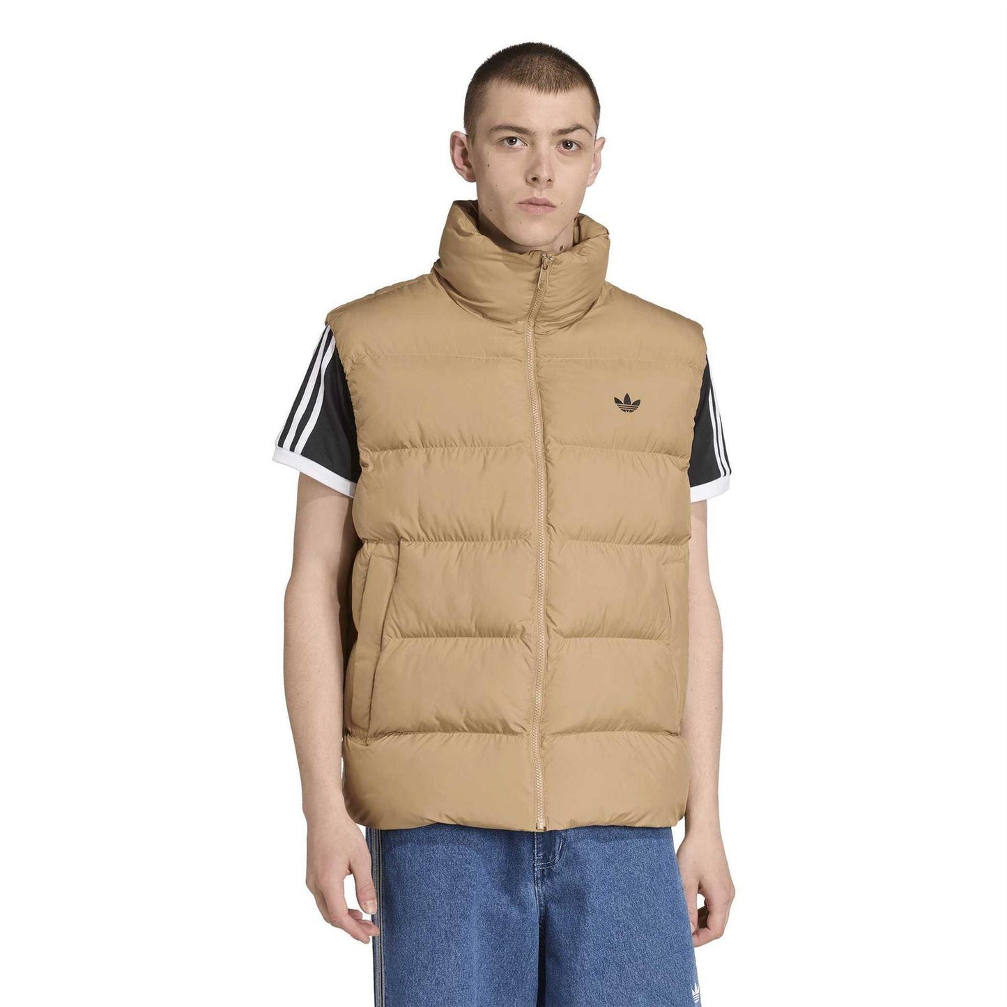 Brown - Pack Shot - Adidas Mens Originals Body Warmer