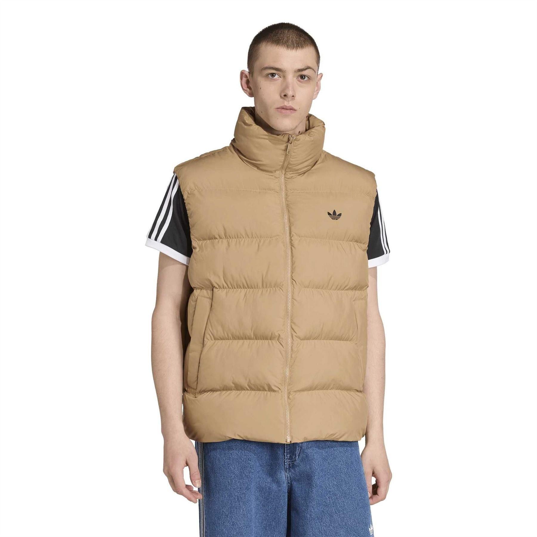 Brown - Pack Shot - Adidas Mens Originals Body Warmer