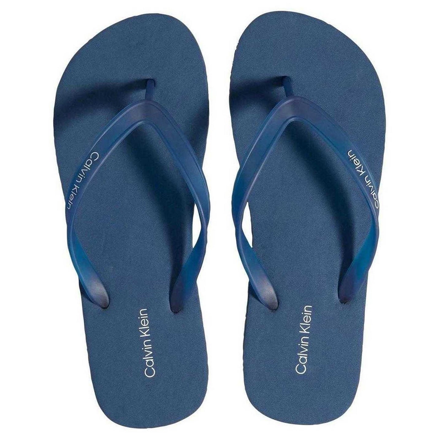 Navy - Side - Calvin Klein Mens Rubber Flat Flip Flops